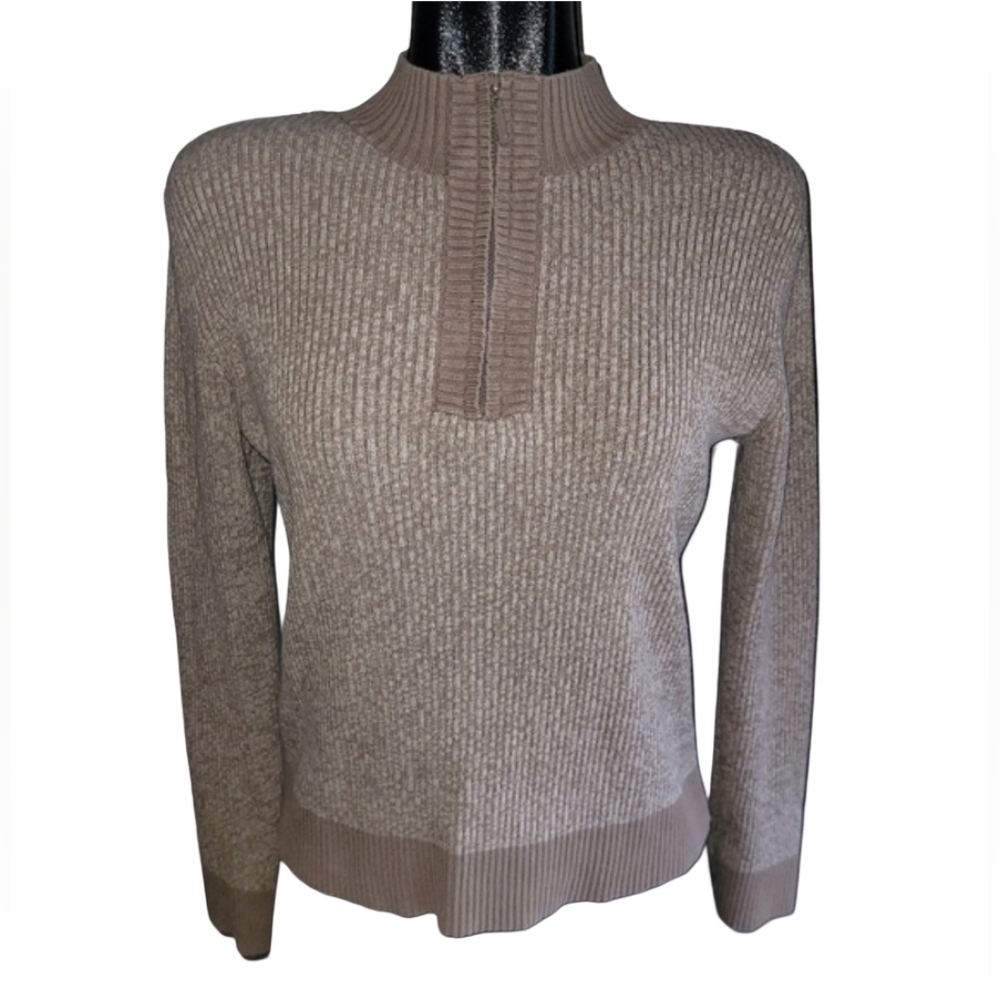 Rino Rossi Knits Mock Quarter Zip Neckline Sweater Size M
